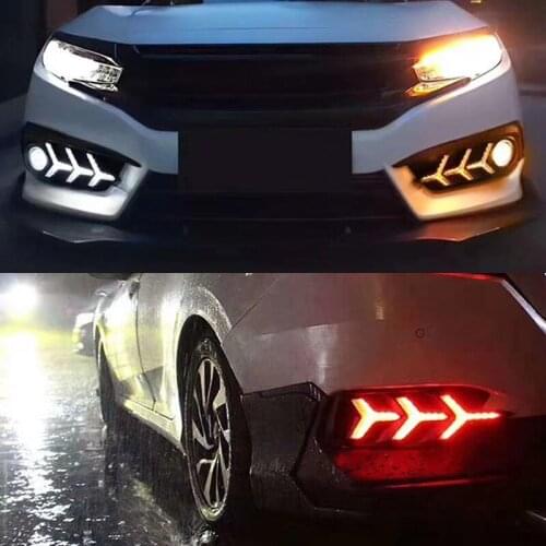Crazy2021 Fit For Generations of Ten Special Day Fishbone New Civic Led Lights, Streamer Steering