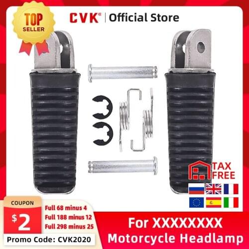 CVK 1Pair Aluminum Alloy Anti-Skid Black CNC Folding Foot Pegs Pedal Rest Front and Rear Footpegs Footrest For YAMAHA XJR400