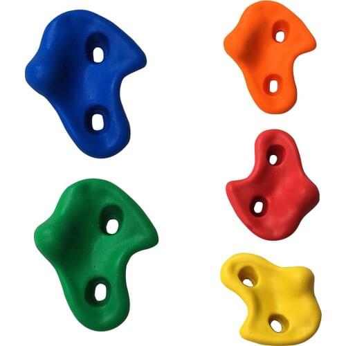 Kids Rock Wall Climbing Hand Holds Set Indoor Outdoor Playground with Screw