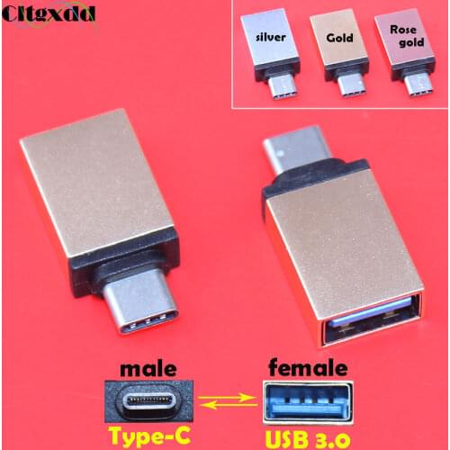 Cltgxdd USB 3.0 Type-C OTG Cable Adapter Type C male to USB 3.0 female OTG Converter for Xiaomi Mi5 Mi6 Huawei Samsung