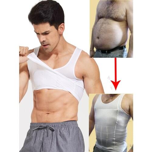 Waist trainer mens corset vest tshirt bodysuit shapewear tummy shaper slimming underwear men corset bodyshaper abdominal binder