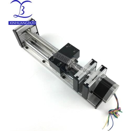 Linear Stage Actuator 100MM Ball Screw Slide Rail Linear Motion Guide Moving Table Slip-way+ 1Pcs Nema 23 motor 57 Stepper Motor