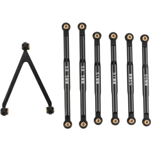 Metal Link Linkage Pull Rod Tie Rod Set for Axial SCX24 C10 AXI00001 AXI00002 1/24 RC Crawler Car Upgrade Parts