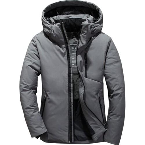 Mens winter outdoor warm down jacket Fashion hooded Slim Clothes Thick Parkas Hot hoodie thickening cold-resistant coat