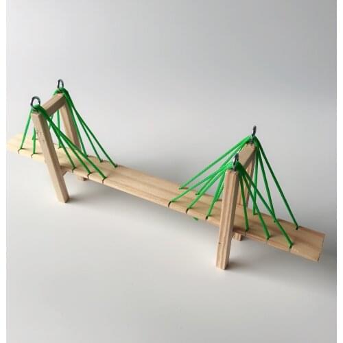 Science and technology of sloping bridge sloping bridge oblique pull bridge primary school science experiment science equipment