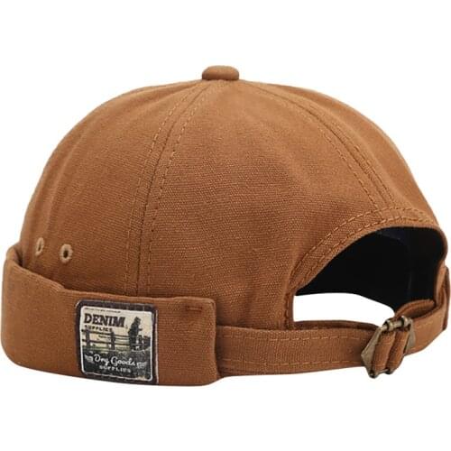 2020 New Fashion Men Hat Vintage Women Easy Matching Patch Couple Hip-hop Skullcap Beanie Hat Cap Brimless Retro Hats Streetwear