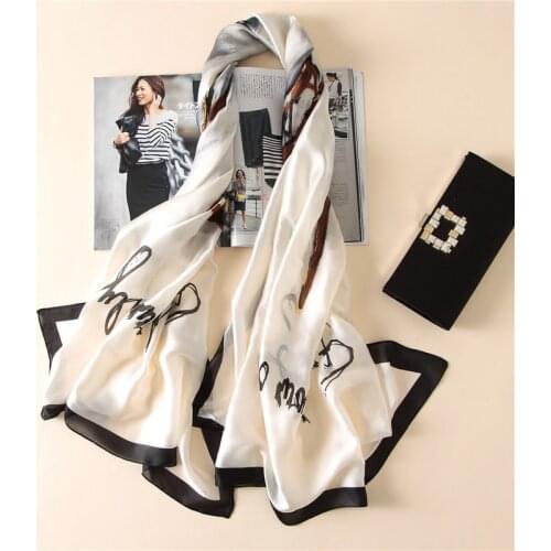 New Summer Women Silk Scarf Beach Hijab Shawls And Wraps 2021 Luxury Brand Oil print Female Foulard Echarpe Designer Bandana