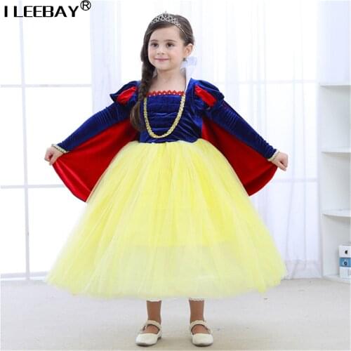 New Fashion Children Fancy Snow White Dress For Girls Party Dresses Easter Carnival Costume Kids Princess Costume Girl Clothing