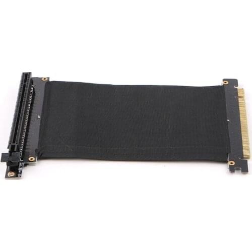 PCI Express PCI-e3.0 16x Flexible Cable Card Extension Port Adapter High Speed Riser Card Graphics Cards Connector Cable L type