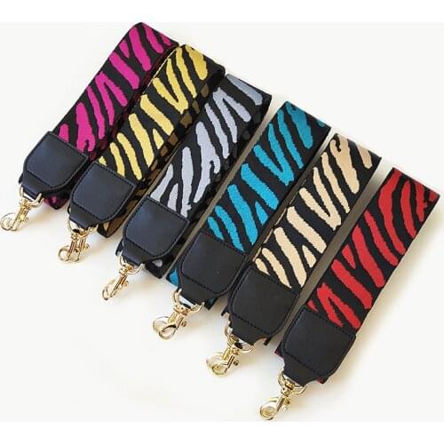 Zebra Pattern Women Bag Straps Handbag Belt Wide Shoulder Bag Strap Replacement Strap Accessory Bag Part Adjustable Belt For Bag