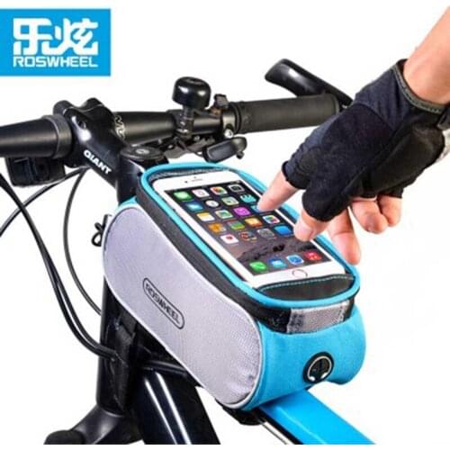 ROSWHEEL bicycle bag 6.0 Inch Touch Screen front frame top tube bag Outdoor Sports waterproof Bags Rack Bicycle Accessories