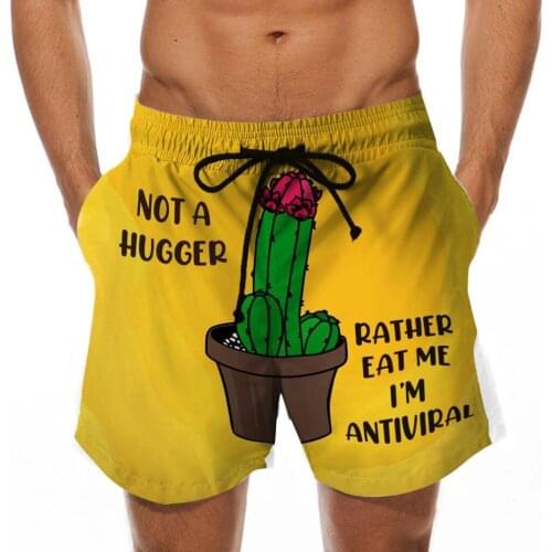 Mens Swim Shorts Drawstring Special Cock Print Beer Festival Beach Surfing Casual Trouser Shorts Summer Swimwear Board Short Y4