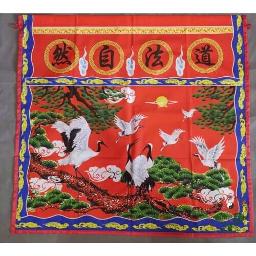 Taoist supplies, silk print, Taoist nature, pine and crane tablecloth, Taoist ritual, exquisite altar cloth