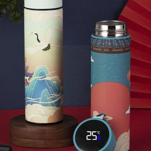 500ml Smart Mug Temperature Display Steel Water Bottle with Lcd Screen Cup Thermal Waterproof Gift Cup