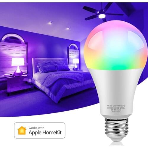 Homekit/ Bluetooth Smart LED Bulb E27 15W AC 85-265V Magic bulb LED lamp Voice Control IOS system Home Lighting Dropship