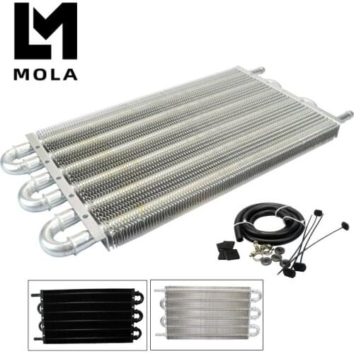 UNIVERSAL 304.8X190.5X19, 05 Aluminium REMOTE TRANSMISSION OIL COOLER KIT / AUTO-MANUAL RADIATOR CONVERTER