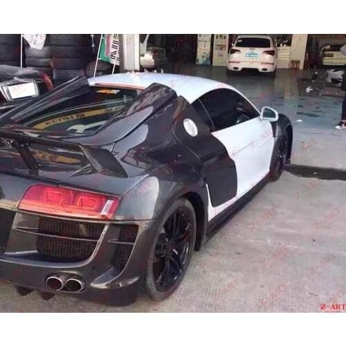 Z-ART R8S carbon fiber rear wing trim for R8 2007-2015 carbon fiber rear window cover for R8 carbon fiber window spoiler