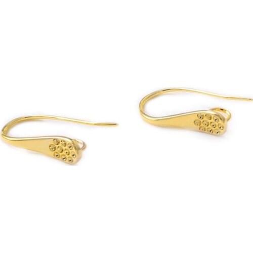 Factory Wholesale Gold Color Brass Ear Hook Earring Fashion Jewelry Making Supplies Diy Accessories