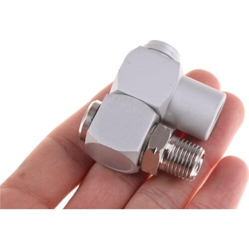 1x Air Line Connector Aluminum Material Screw Joint Adjustable Swivel 1/4 Inch BSP Pneumatic Fitting