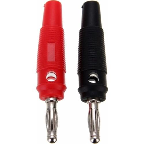 20pcs/lot High Quality Banana Plug Connector Adapter 4mm Banana Plug For Speaker Audio Red+Black