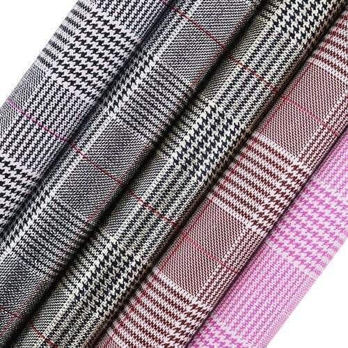 30x134cm Roll Gingham Tarten Leatherette Faux Leather Fabric For Bags Gift Boxes Earring Home Decoration DIY BH435
