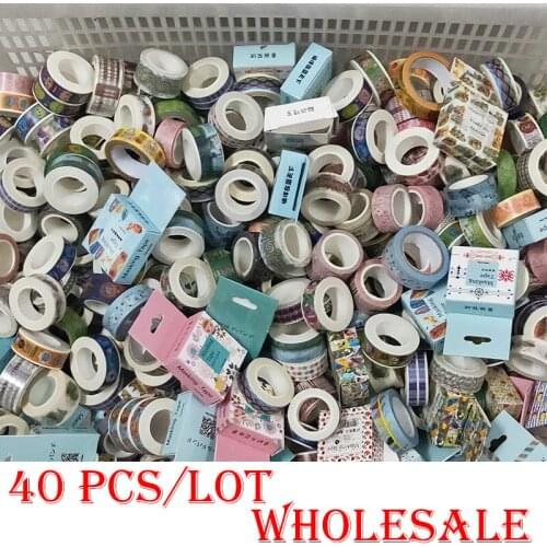 40 PCS/LOT Random DIY Washi Tape Sets Scrapbook Masking Adhesive Tapes Paper Japanese Kawaii Stationery Stickers School Supplies