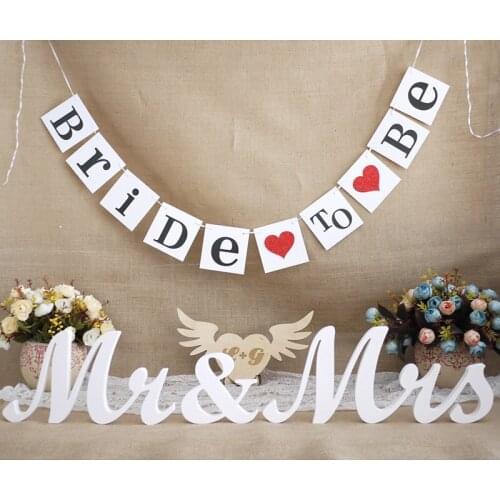 Free Shipping 1 X Bride To Be Banner Wedding Sign Photo Props Bridal Shoer Party Decoration Accessory