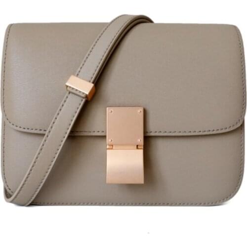 Brand Designer Fashion Women Small Flap Crossbody Bag 2021 Winter Shoulder Handbags Woman Genuine Leather Tote Clutch Purse Bags