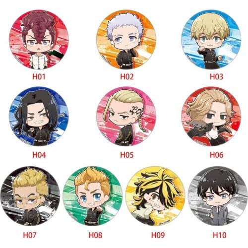 Tokyo Revengers Japan New Anime Cartton Metal Badge Brooch Pin Cosplay Anime Buttons Collection Holiday Gifts