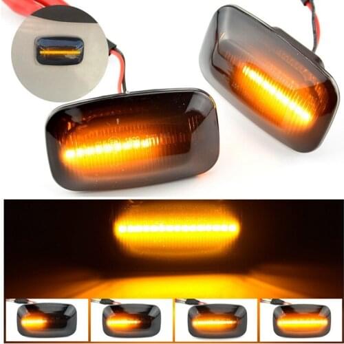 Dynamic LED Side Marker Reapeater Light Turn Signal Indicator Lights Lamp for Toyota Landcruiser 70 80 100
