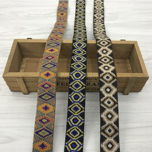 Meetee 2/5M 25/40/50mm Ethnic Polyester Elastic Band Pants Skrit Belt Rubber Spring Webbing DIY Clothing Strap Sewing Accessory