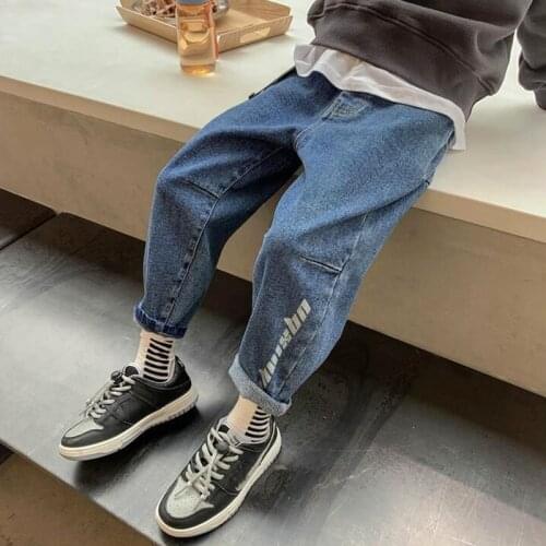 IENENS 5-13Y Kids Boys Clothes Skinny Jeans Classic Pants Children Denim Clothing Trend Long Bottoms Baby Boy Casual Shorts