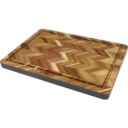 Jaswehome 2020 New Acacia Wood Cutting Board With Juice Groove Rectangle End Grain Chopping Serving Boards Wooden Butcher Block