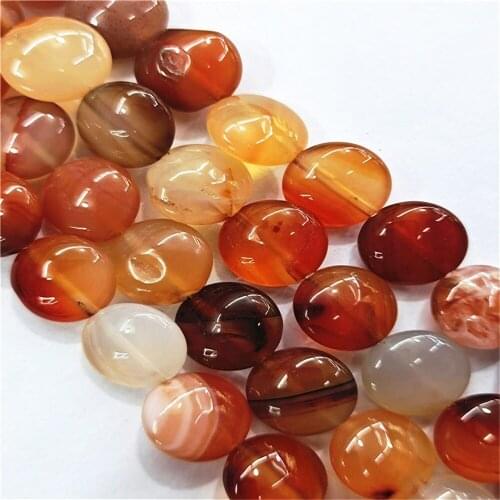 1 Strand/33pcs 12x6mm Wholesale Natural Red Agate Round Loose Beads DIY Jewelry Accessories 15.5inch S421