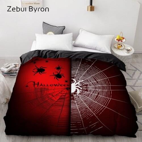 3D Print Custom Duvet Cover,Comforter/Quilt/Blanket case 220x240/200x200,Bedding Halloween Spider and Web,drop ship