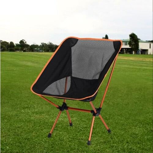 Outdoor Portable Folding Fishing Chair Outdoor Camping Barbecue Beach Leisure Moon Chair Camp Chair Portable Foldable Chair