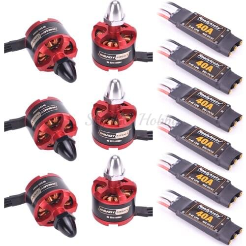 Readytosky 40A 2-4S Brushless ESC with 5V/3A BEC + 2212 920KV CW CCW Brushless Motor for S500 X500 X525 Quadcopter Multicopter
