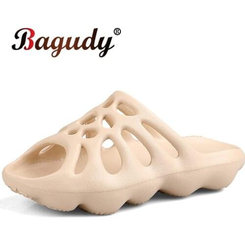 Summer Mens Slippers Women Casual Non-slip Slides Beach Slipper Bathroom Breathable Flops Fashion Soft Sole Comfortable Sandals