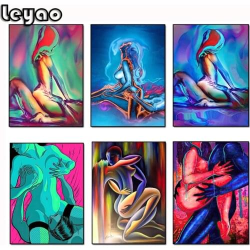 Nordic Blue Flower Perfume Love Diamond Painting Art Cross Stitch Fashion Art Drawing Board Home Living Room Decoration Painting