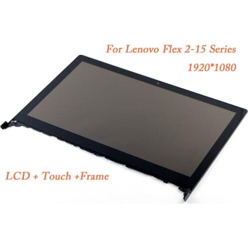 For lenovo Flex 2-15 LED Replacment LCD Display Touch Screen Assembly Frame Flex2-15 1920x1080 matrix 1080p LP156WF4 SP L1