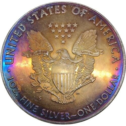 United States 1 Dollar American Silver Eagle Bullion Coin 2013 s 2013 w Plated Silver Commemorative Coin Copy coin