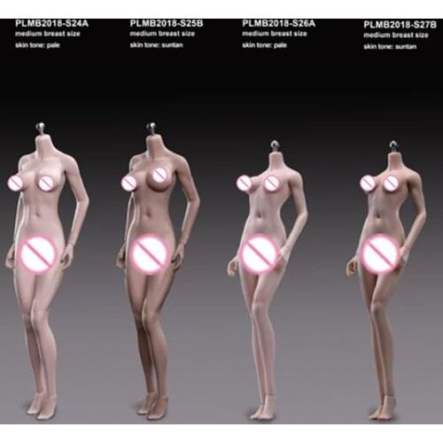 In Stock TBL S24A S25B S26A S27B Super-Flexible Petite Seamless Female Body Middle Breast Suntan/Pale Skin Action Figure Model