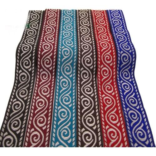 2 meters Ethnic Style Propitious Clouds Pattern Jacquard Ribbon for DIY Craft Curtain Home Textile Clothing Decor Accessories