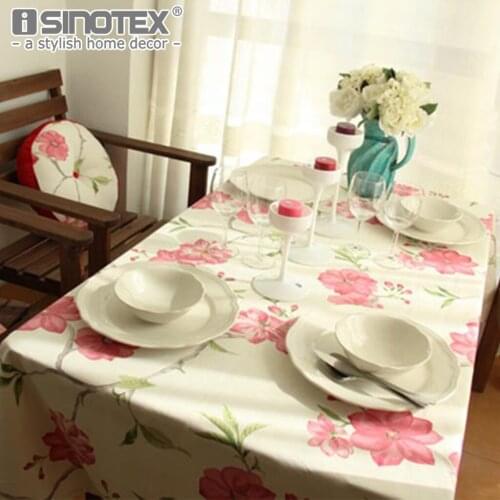 1PCS Pure Cotton Floral Plaid Printed Table Cloth Rectangular Wedding Dinning Outdoor Party Table Cover New Year Decoration