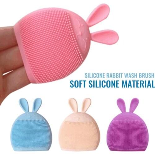 1PC Cute Silicone Face Cleansing Brush Face Washing Product Pore Cleaner Exfoliator Face Scrub Brush Skin Care Tool TSLM1