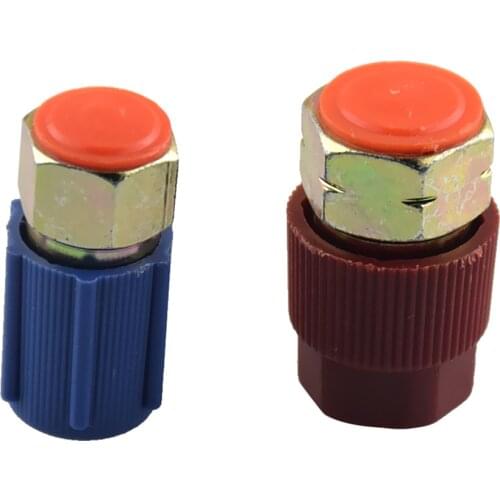 2 Pcs Airconditioning A/C Quick Couplers Connectors High Low Side Port Adapter Retrofit R12 to R134 Car Accessories