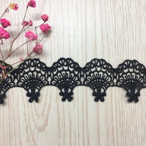30yards 3cm Black Lace Trim Broderie A Coudre Sewing Accessories High Quality African Lace Trimmings For Dresses Dantel Aplike