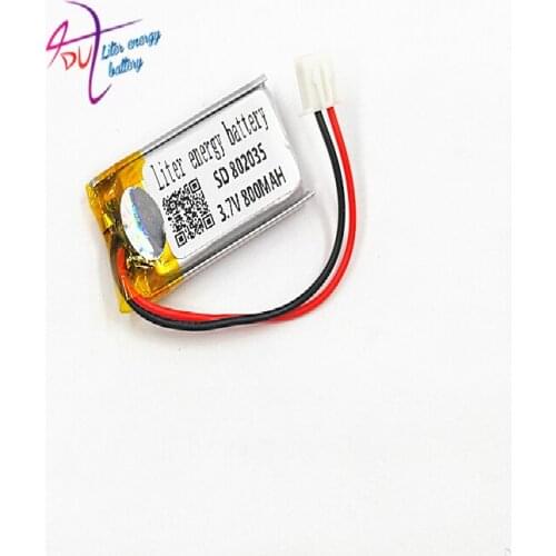 XHR-2P 2.54 800mAh 802035 point reading pen Bluetooth speaker school paper 3.7V polymer battery