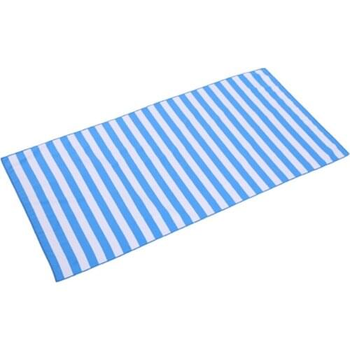 H58C Microfiber Quick Dry Beach Towel Multicolor Striped Sport Pool Absorbent Blanket