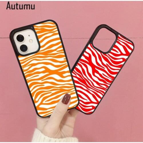 Phone Case for iPhone 12 mini X XS XR 11 Pro Max SE 2020 6S 7 8 Plus Samsung S8 S9 S10 S20 S21 Zebra drawing Animal print Cover
